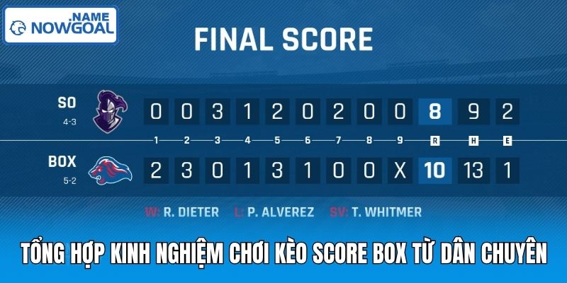Tổng hợp kinh nghiệm chơi kèo Score Box từ dân chuyên